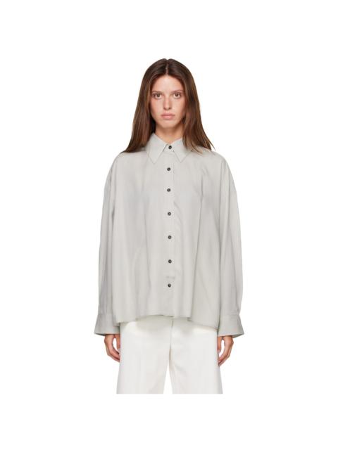 CORDERA Gray Pinstriped Oversized Shirt