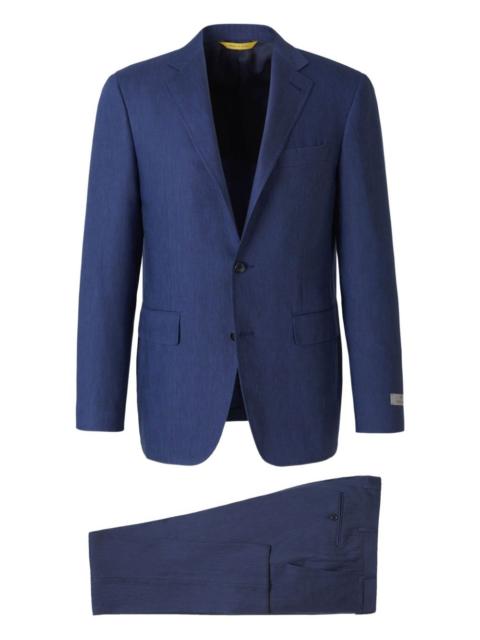 Canali two-button flap-pocket suit