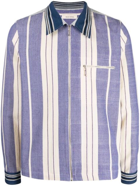 WALES BONNER Atlantic striped zipped jacket