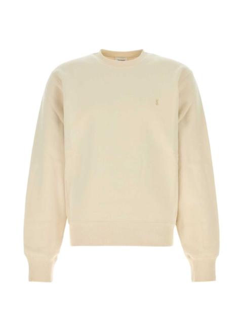 SAINT LAURENT Cassandre-embroidered sweatshirt