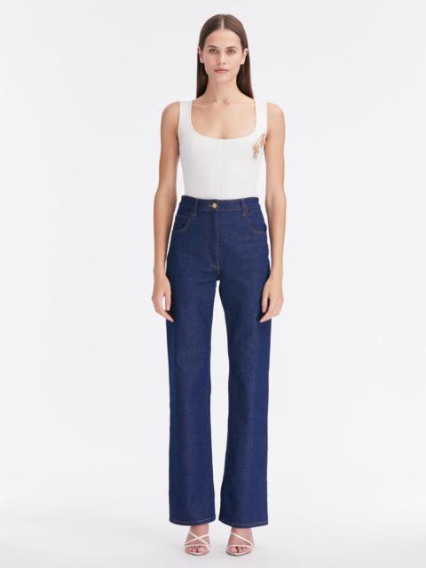 Oscar de la Renta STRAIGHT LEG DENIM JEANS