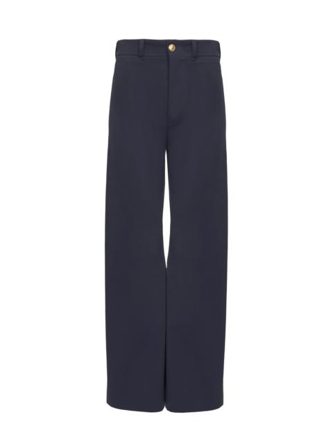 CROPPED FLARED PANTS IN COTTON GABARDINE