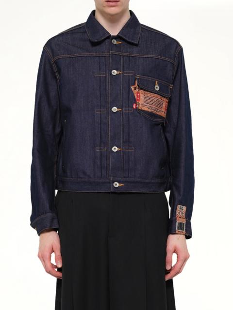 doublet Air Yarn Raw Denim Jacket in Indigo