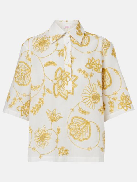 ERES Izana embroidered cotton-blend shirt