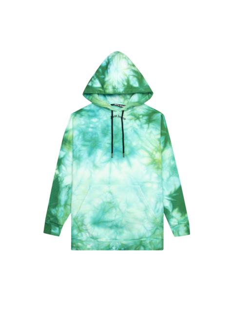 Palm Angels Palm Angels Tie Dye Logo Over Hoodie 'Forrest Green/Yellow'
