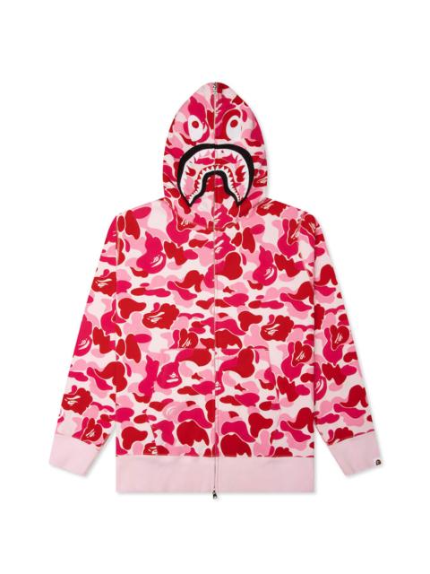 A BATHING APE® ABC CAMO 2ND SHARK FULL ZIP HOODIE - PINK