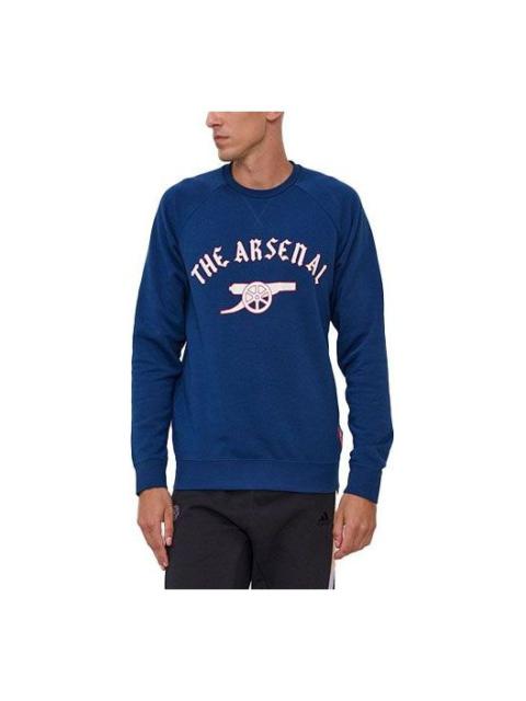 adidas Afc Gra Cr Swt Arsenal Soccer/Football Sports Printing Round Neck Pullover Blue GR4217