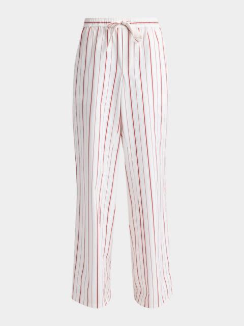 Dolce & Gabbana Men's Multi-Stripe Poplin Drawstring Lounge Pants