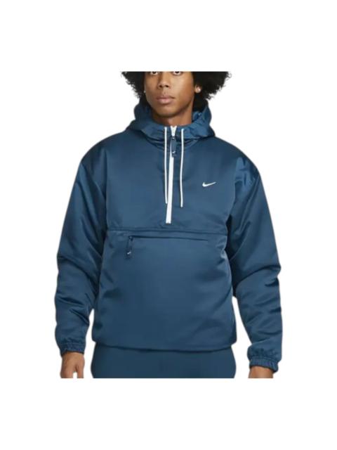 Nike Nike Solo Swoosh Satin Anorak Jacket 'Blue' DR0839-460