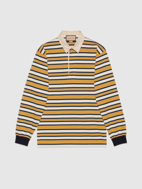 GUCCI Striped polo shirt with patch
