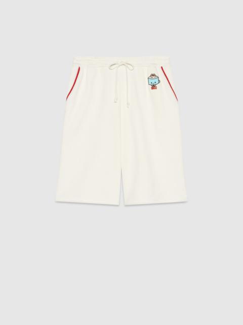 GUCCI Cotton jersey shorts with patch