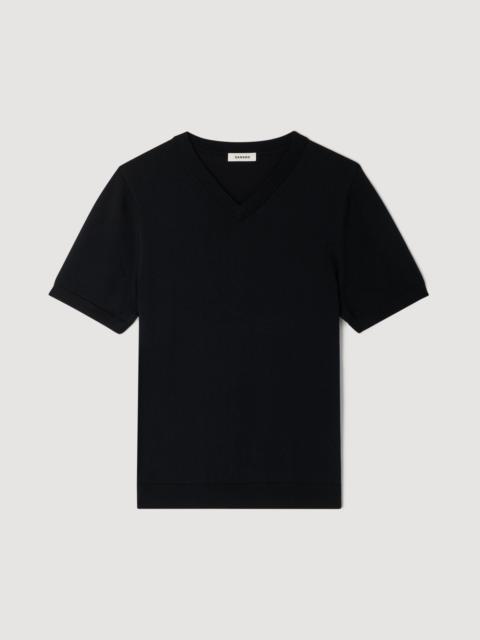 Sandro SHORT-SLEEVE V-NECK T-SHIRT