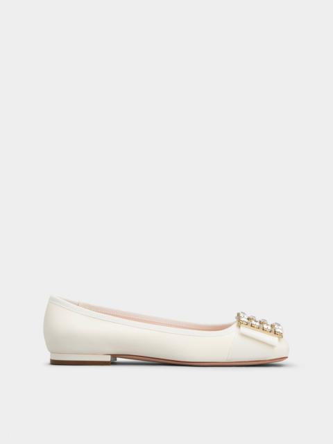 Roger Vivier Très Vivier Strass Buckle Ballerinas in Nappa Leather