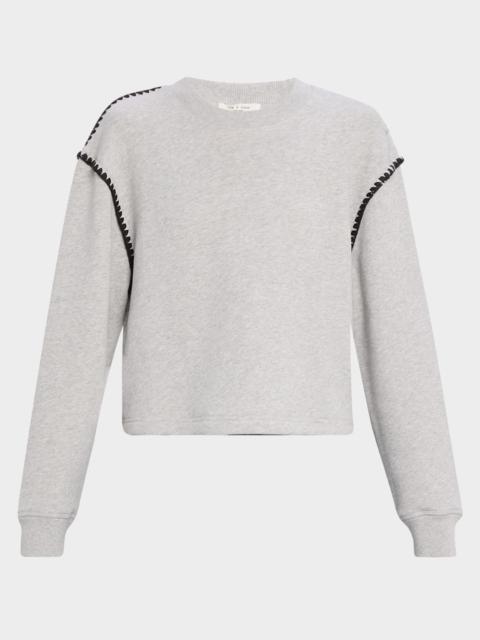 rag & bone Vintage Terry Blanket-Stitch Pullover