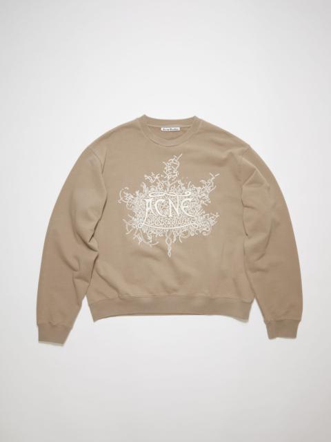 Glow in the dark logo sweater - Dark beige