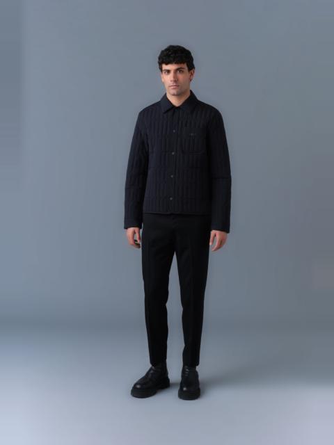 MACKAGE MATEO Vertical Quilted Jacket with Spread Collar