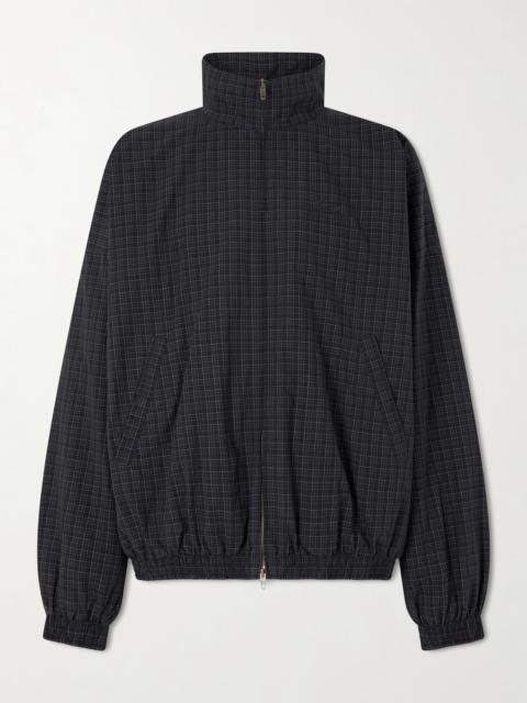 BALENCIAGA Logo-Embroidered Checked Cotton Jacket
