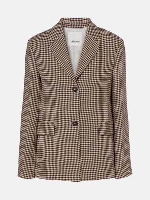'S Max Mara Gita checked linen blazer