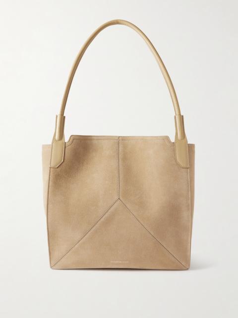 Victoria Beckham The Victoria Soft Mini Leather-trimmed Suede Tote