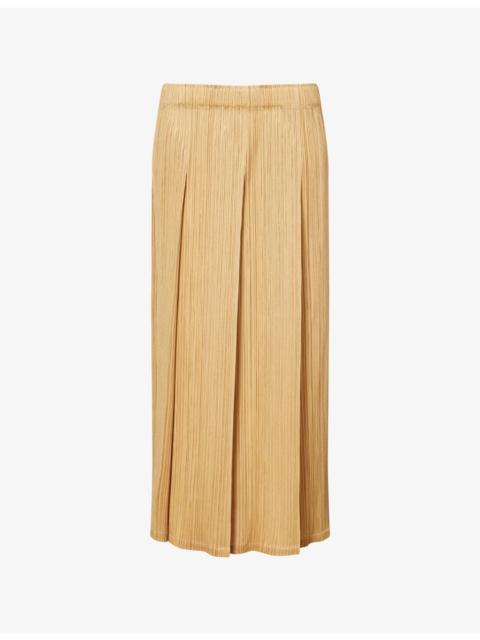 Pleats Please Issey Miyake December Pleated Knit Midi Skirt