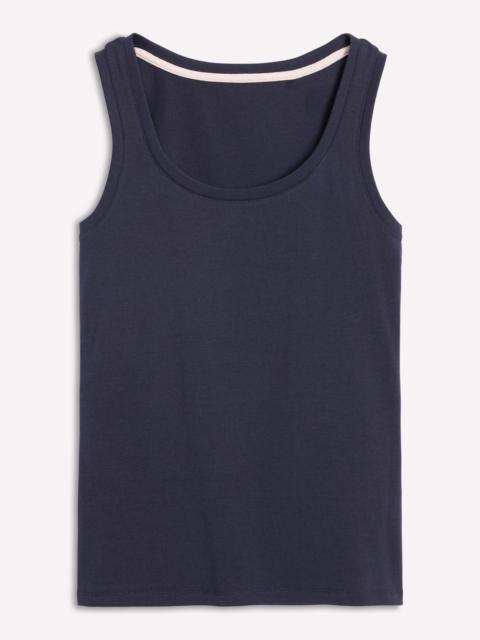 BODEN Essential Scoop-Neck Tank-Navy