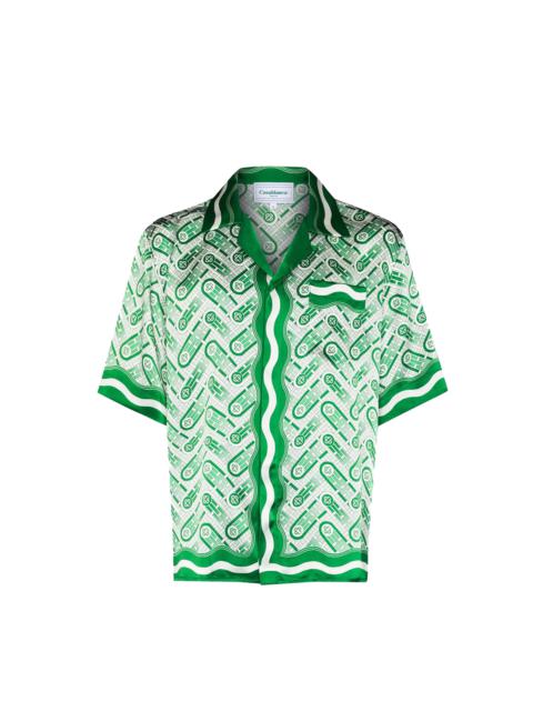 CASABLANCA Ping Pong Monogram Silk Shirt