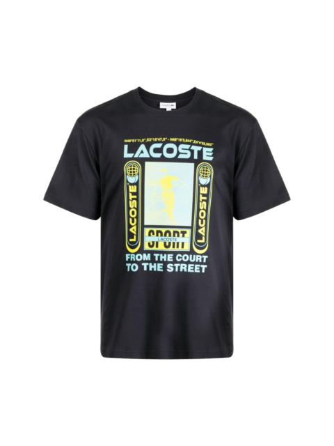 RenÃ© Lacoste-print cotton T-shirt