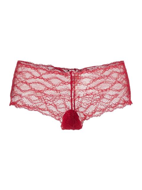 KIKI DE MONTPARNASSE Women's Mon Cheri Scalloped Boy'short - Red
