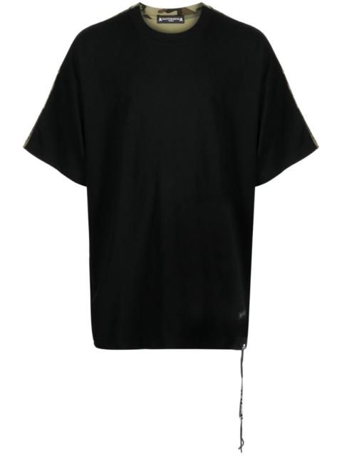 panelled wool T-shirt