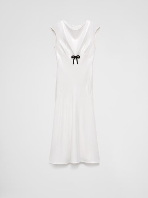 Prada Sequined satin jersey dress
