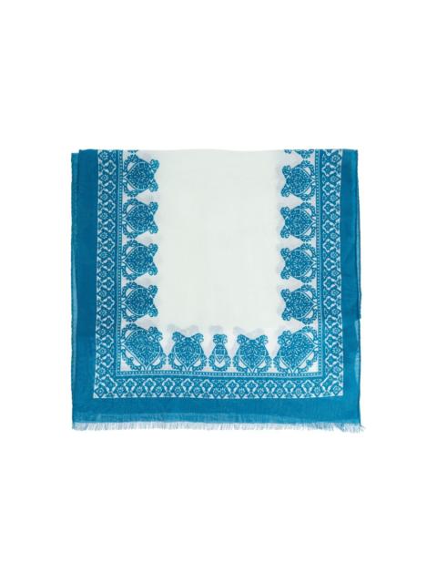Etro fringed patterned scarf