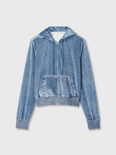 rag & bone rb Miramar Velvet Hoodie Stretch Velvet