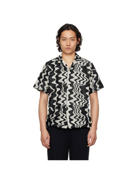 OAS Black & Off-White Verve Cuba Terry Shirt