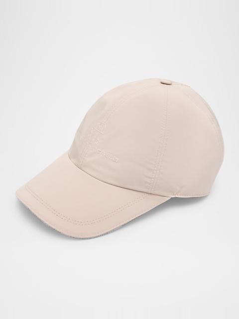 Brunello Cucinelli Men's Tonal Crest Logo Baseball Hat