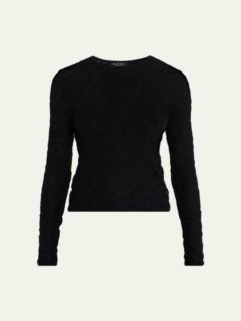 rag & bone Ellie Lace Long-Sleeve Top