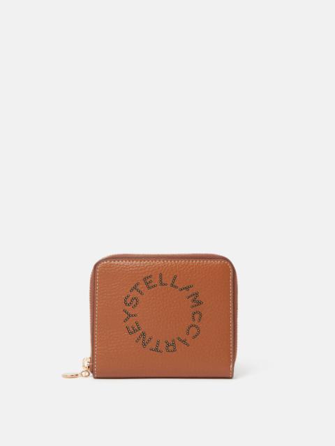 Stella Logo Grainy Studded Zip Mini Wallet