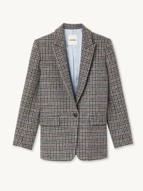 Sandro Checked tailored jacket