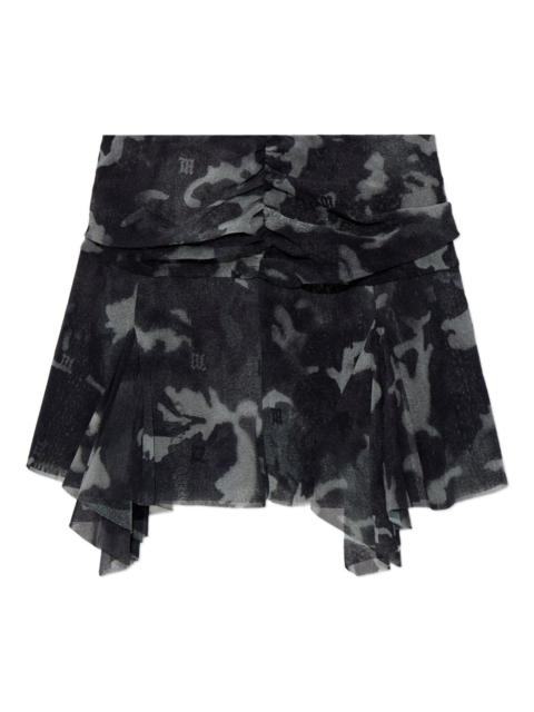 MISBHV ruched tiered skirt