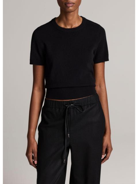 Vince Wool & Cashmere-Blend Short-Sleeve Sweater