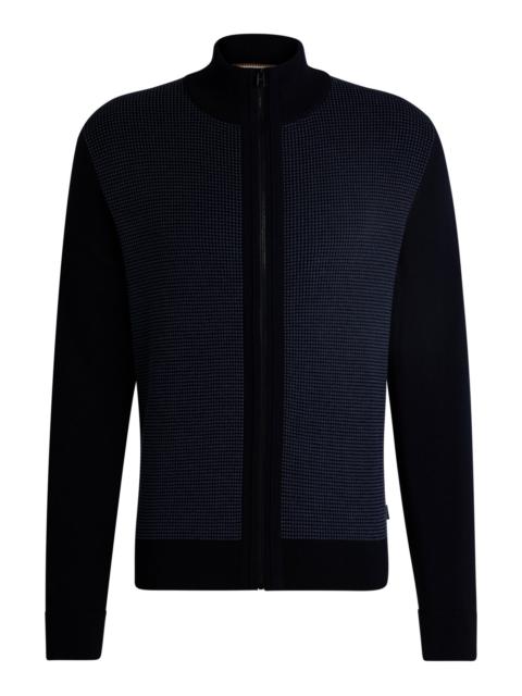 BOSS MIXED STRUCTURES를 가진 공구에 있는 ZIP-UP CARDIGAN