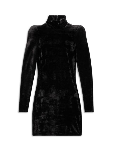 BALENCIAGA Women's Turtleneck Dress in Black