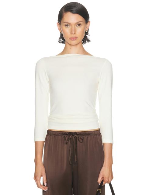 DONNI. The Baby Rib Boatneck Top