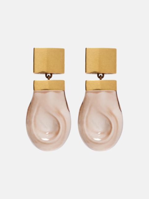 KHAITE Keefe 18kt gold-plated drop earrings