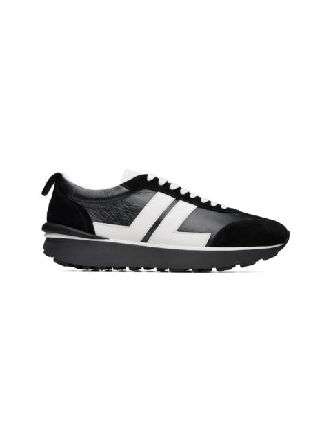 Lanvin Black & Off-White Bumpr Used Leather Sneakers