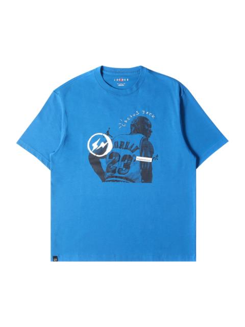 Air Jordan x Travis Scott x Fragment T-Shirt 'Blue'