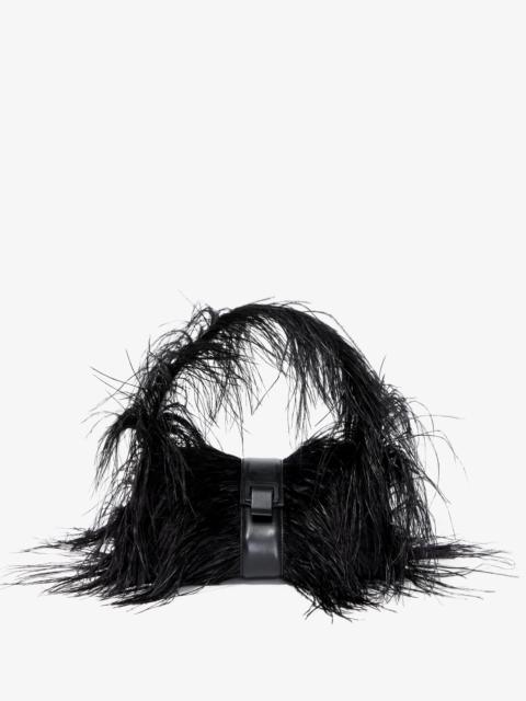 Park Shoulder Bag in Nylon With Feathers