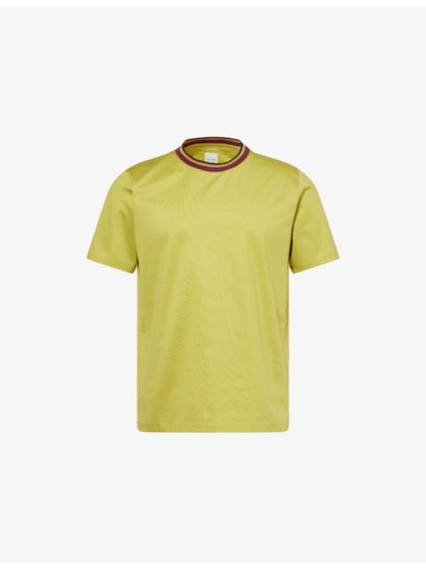 Paul Smith Stripe-Collar Cotton-Jersey T-Shirt