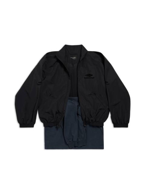 Patched Tracksuit Jacket in Black