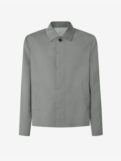 CORNELIANI Green silk and mohair overshirt