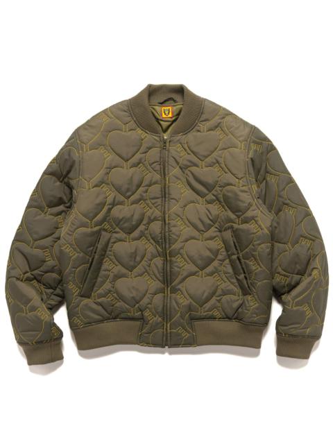 Heart Quilting Jacket Olive Drab